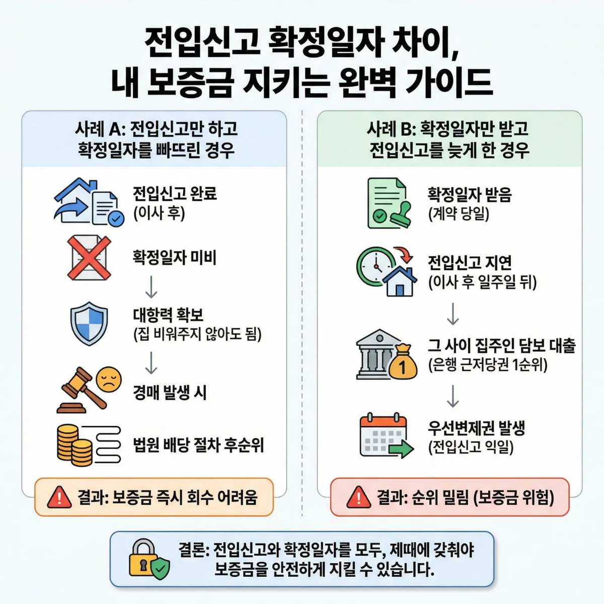 전입신고 확정일자 차이
