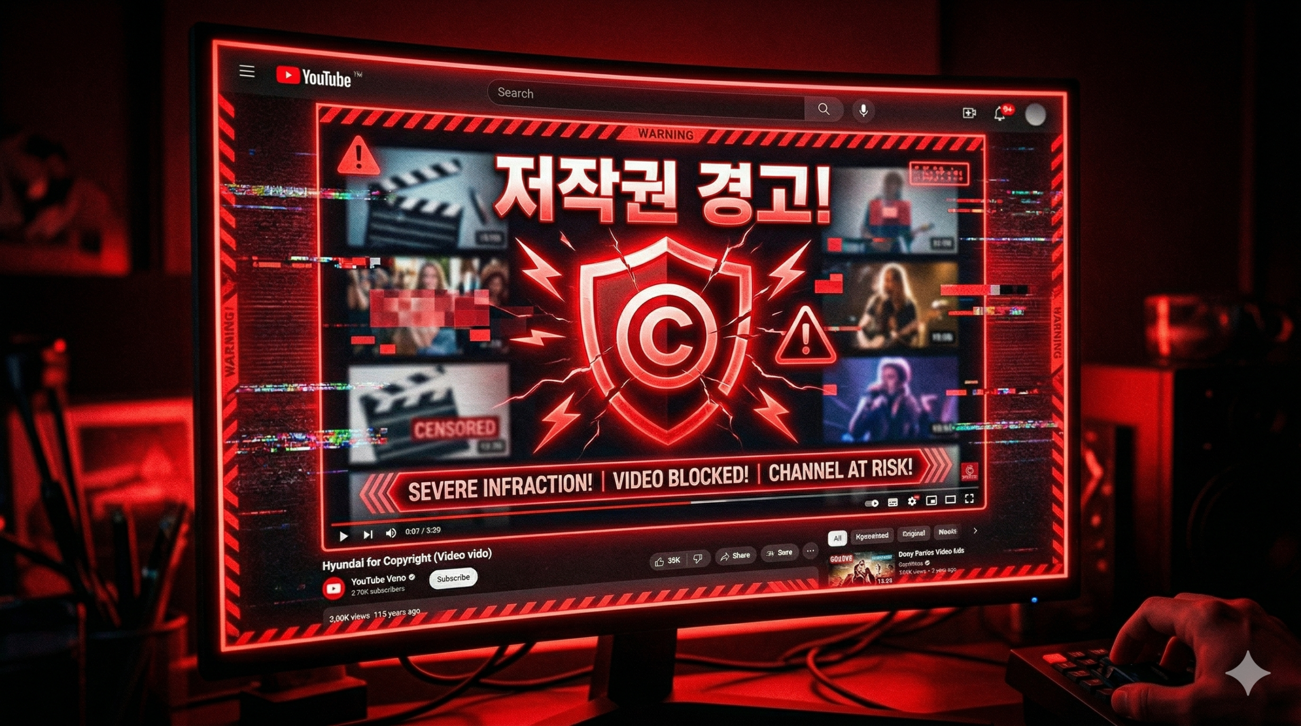 유튜브 저작권 위반